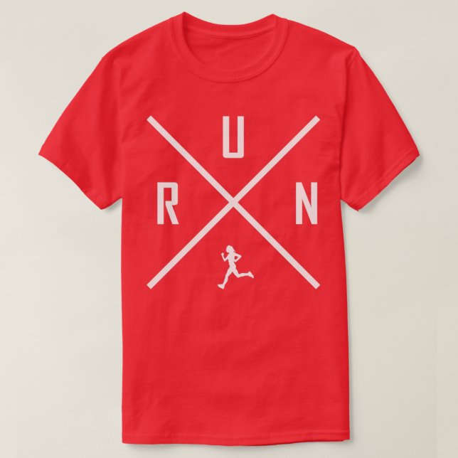T-shirt Exécuter le marathon de jogging en cours (Design devant)