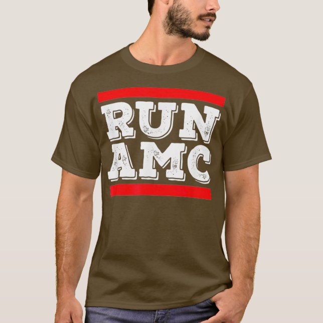 T-shirt Exécuter le trading Amc Cryptodevise (Devant)
