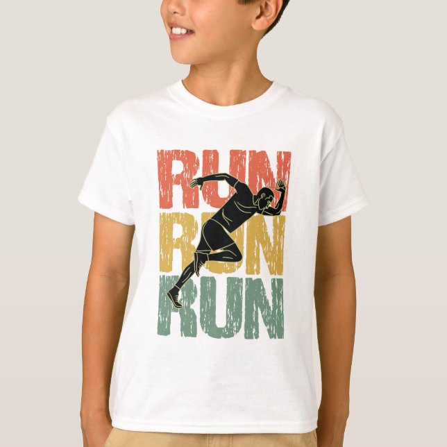 T-shirt Exécuter l'exécution - Runner Vintage (Devant)