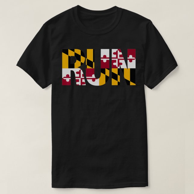 T-shirt Exécuter Maryland Pride exécution Motivation Graph (Design devant)