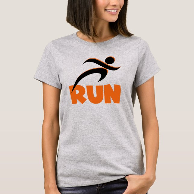 T-shirt EXÉCUTER Orange Fitness Running (Devant)