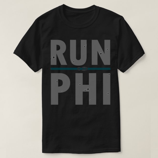 T-shirt EXÉCUTER PHI Run Philadelphia Marathon Design (Design devant)