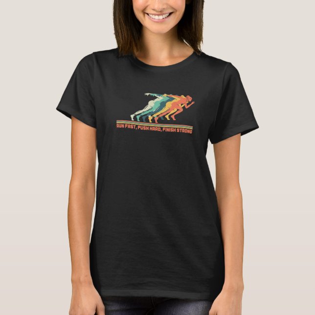 T-shirt Exécuter piste et Runner sur le terrain pour forme (Devant)