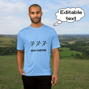 T-shirt Exécuter plus rapidement trois coureurs motivants