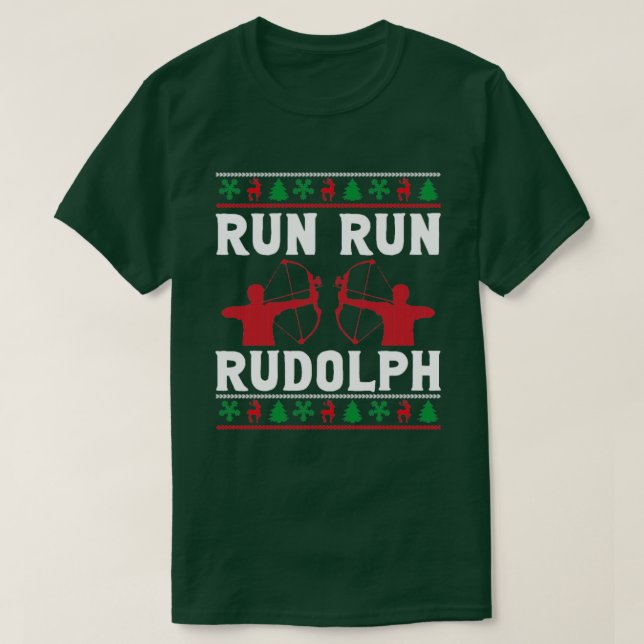 T-shirt Exécuter rudolph (Design devant)