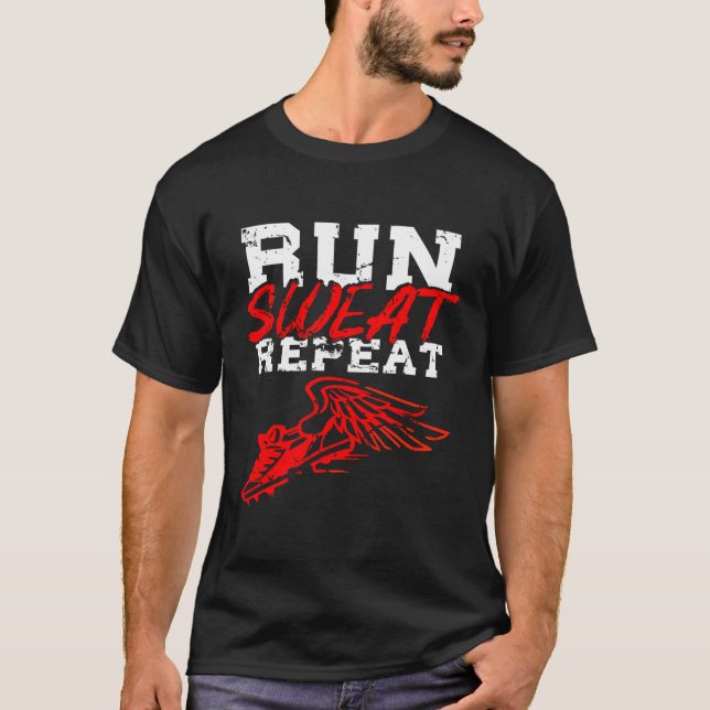 T-shirt Exécuter Sueur Répéter Ailes Basket Piste Et Champ (Devant)