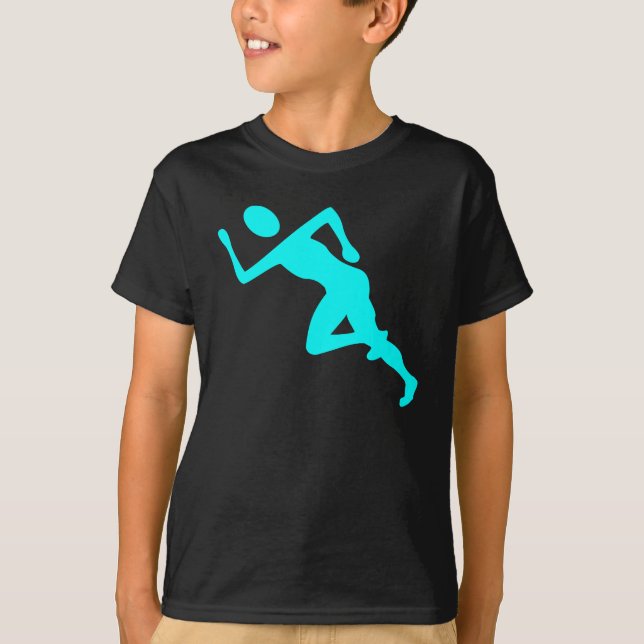 T-shirt Exécution - Cyan (Devant)