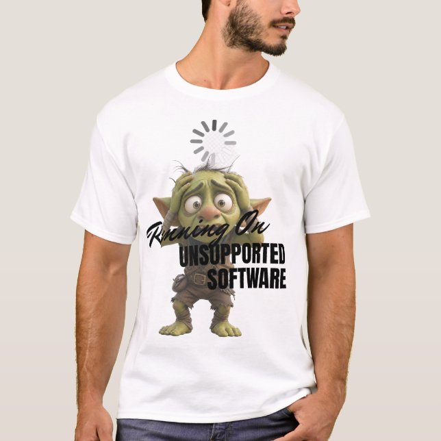 T-shirt Exécution sur logiciel non pris en charge (Devant)