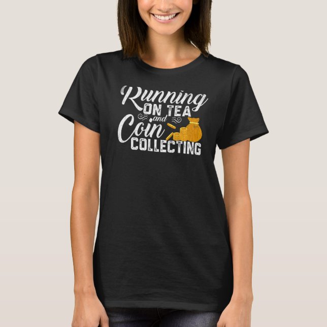 T-shirt Exécution Sur Pièce De Thé Collecte De Pièce Colle (Devant)