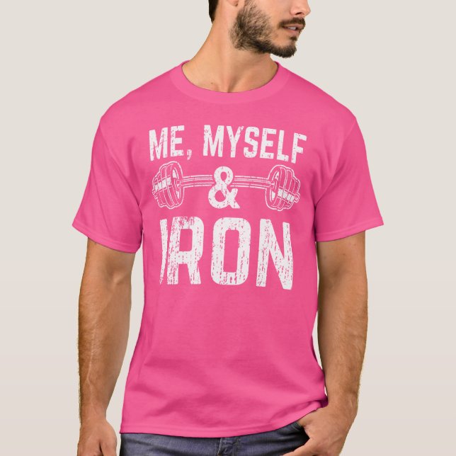 T-shirt Exercez-moi moi Fer Barbell Personal Trainer W (Devant)