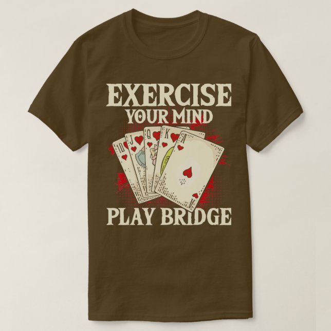 T-shirt Exercez votre esprit Jouer Pont Carte Lecteur (Design devant)