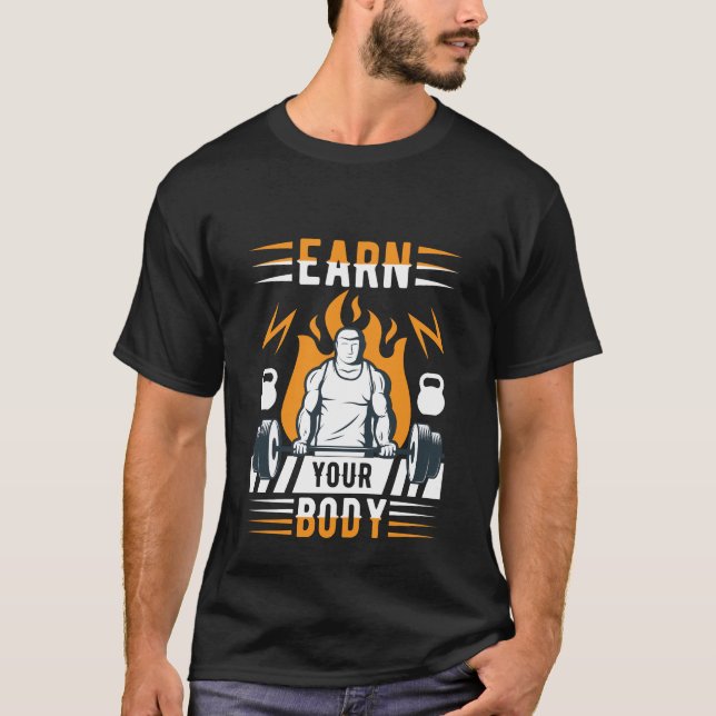 T-shirt Exercice corporel de gym de travail (Devant)