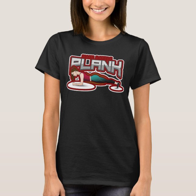 T-shirt Exercice de gym Plank Fitness Citations (Devant)