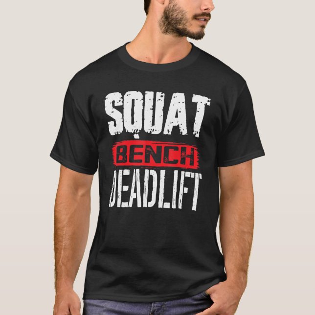 T-shirt Exercice de levage à l'aide d'un banc de squat Poi (Devant)