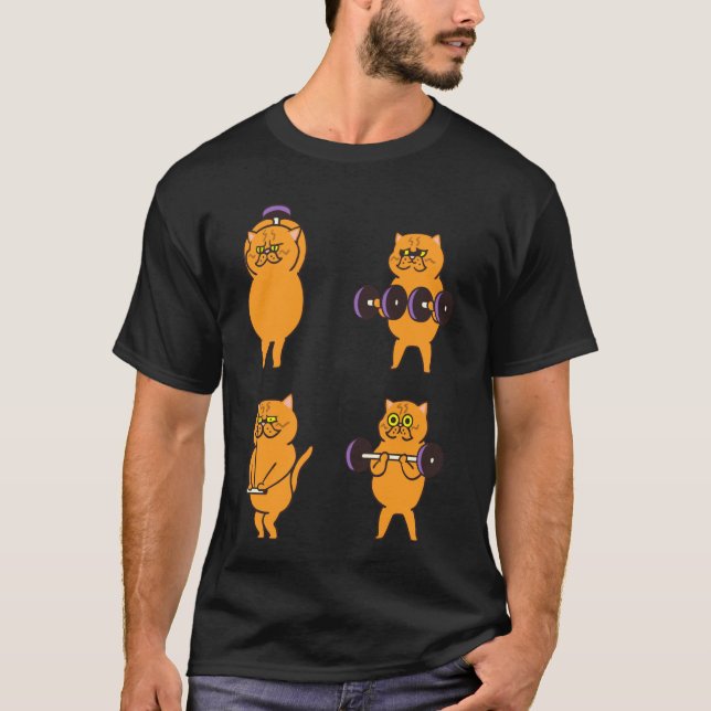 T-shirt Exercice du bras de chat persan (Devant)