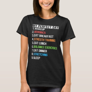 T-shirt Exercice Fit Fitness Mon Jour Parfait Hommes Femme