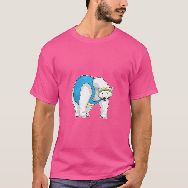 T-shirt Exercice physique de l'ours polaire (Devant)