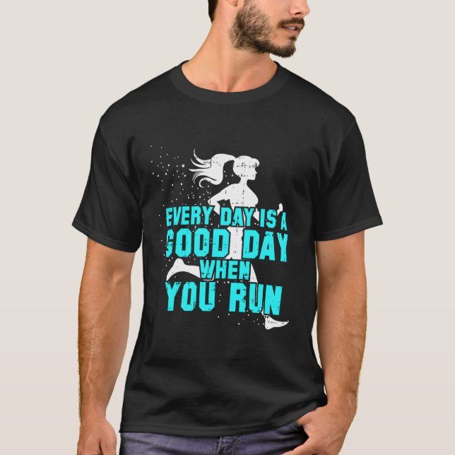 T-shirt Exercice pour femmes à la course Cardio Motivation (Devant)