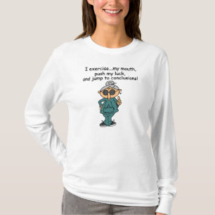 T-shirt Exercice, poussée, humour de saut