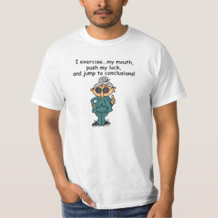 T-shirt Exercice, poussée, humour de saut