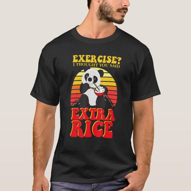 T-shirt Exercice Rétro Je Pensais Que Vous Avez Dit Plus D (Devant)