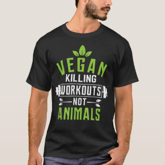 T-shirt Exercices de tuerie de légumes non animaux végétar