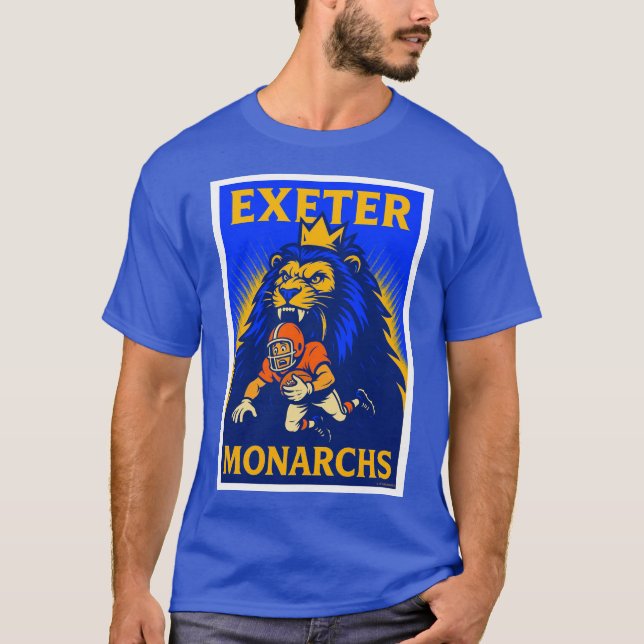 T-SHIRT EXETER, CA MONARCHS CLASSIC FOOTBALL T-SHIRT. (Devant)