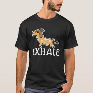 T-shirt Exhale Chèvre Yoga Chèvre Pet Fart Méditation Fitn