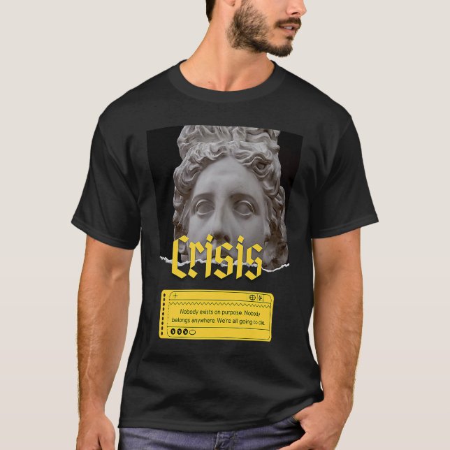 T-shirt Existentialisme Crise Philosophie Citation (Devant)