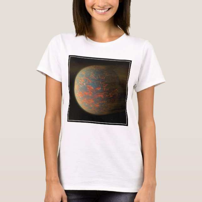T-shirt Exoplanet 55 Cancri E Et Sa Surface Moulée (Devant)