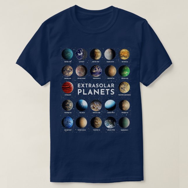 T-shirt Exoplanet Planètes extrasolaires Astronomie Espace (Design devant)
