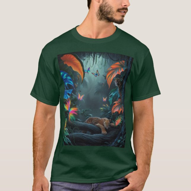 T-shirt Exotic Jungle Scene (Devant)