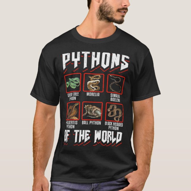 T-shirt Exotic Pet Snake Reptile Ball Python Pythons Of Th (Devant)