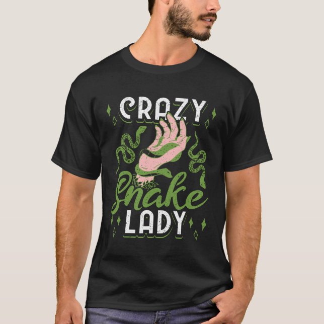 T-shirt Exotic Pet Snake Reptile Crazy Snake Lady (Devant)