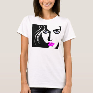T-SHIRT EXOTIC WOMAN FACE ART