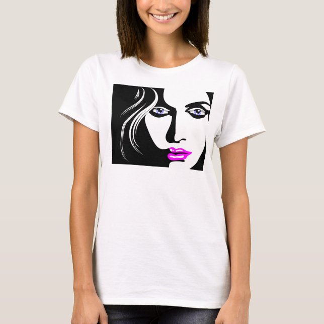 T-SHIRT EXOTIC WOMAN FACE ART (Devant)
