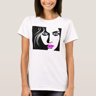 T-SHIRT EXOTIC WOMAN FACE ART