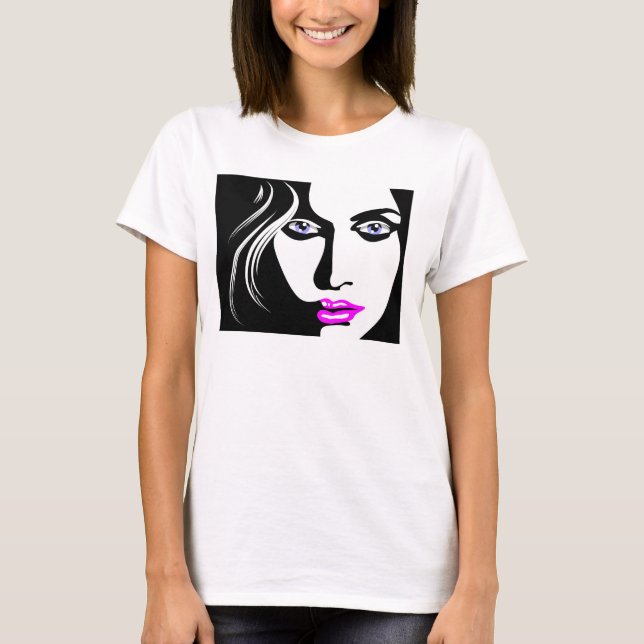 T-SHIRT EXOTIC WOMAN FACE ART (Devant)