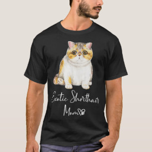 T-shirt Exotique Cheveux courts Maman mignonne Chat Mère K