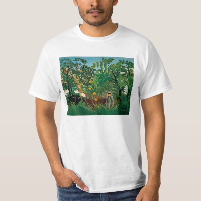 T-shirt exotique de paysage de Henri Rousseau (Devant)