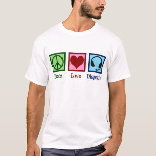 T-shirt Expéditeur d'opérateur d'expédition Peace Love