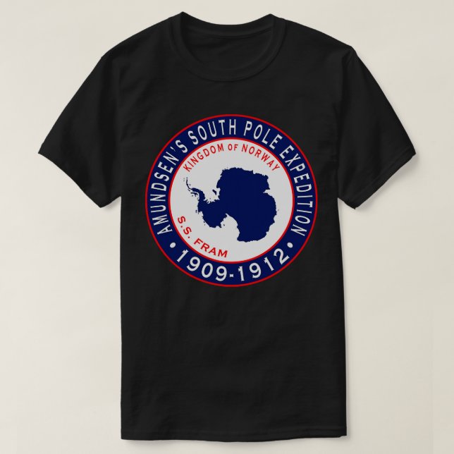 T-shirt Expédition du Pôle Sud d'Amundsens (Design devant)