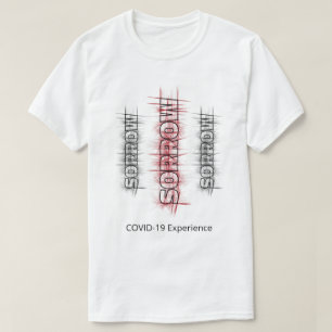 T-shirt Expérience COVID-19, Virus de tristesse Noir Rouge