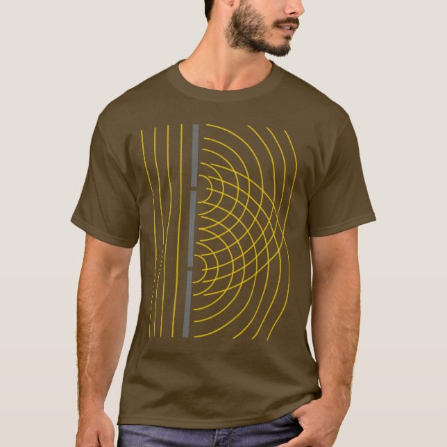 T-shirt Expérience de la Science de particules d'onde (Devant)