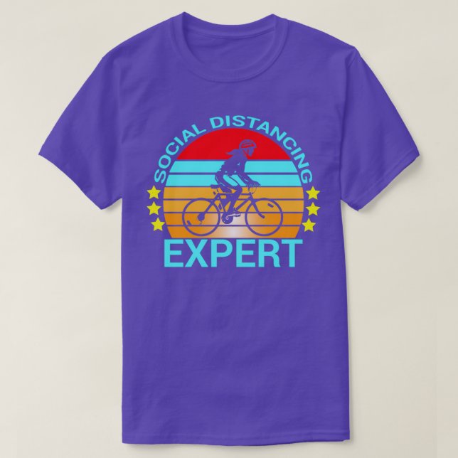 T-shirt EXPERT DE DISTANÇAGE SOCIAL Bicycle Drôle (Design devant)