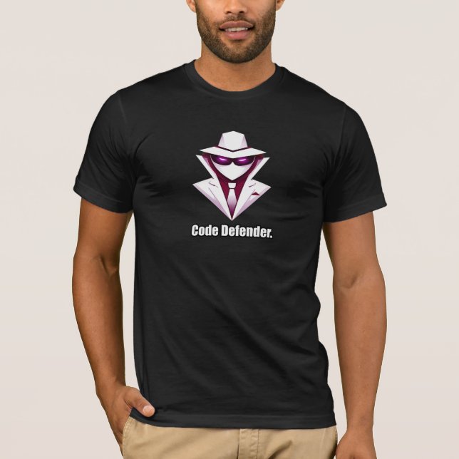 T-shirt Expert en cybersécurité programmeur Code Defender (Devant)