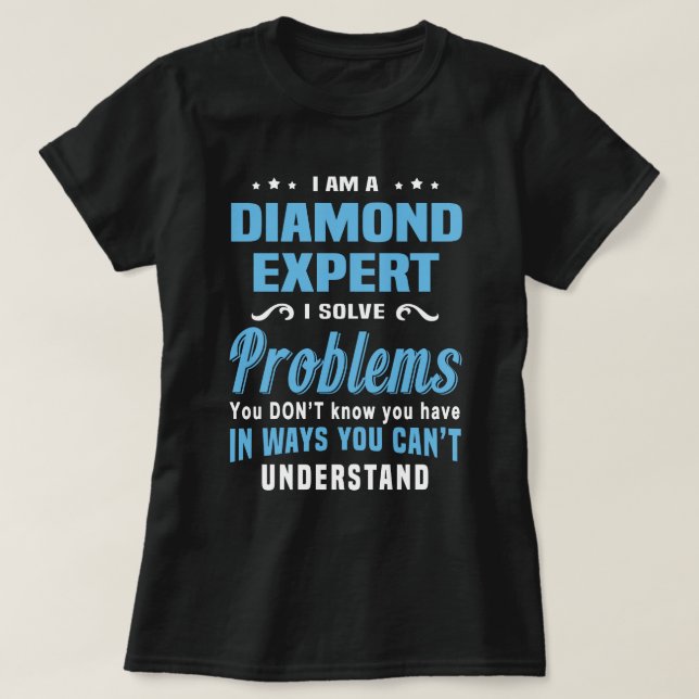 T-shirt Expert en diamant (Design devant)