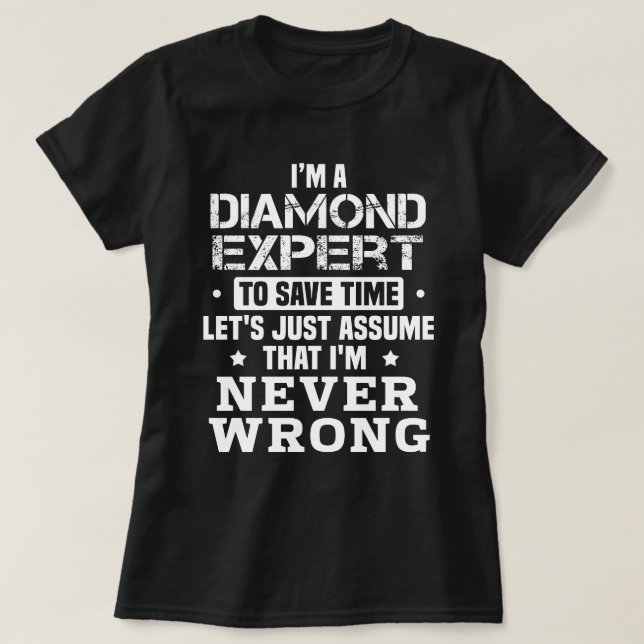 T-shirt Expert en diamant (Design devant)
