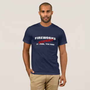 T-shirt Expert en matière de feux d'artifice si je cours