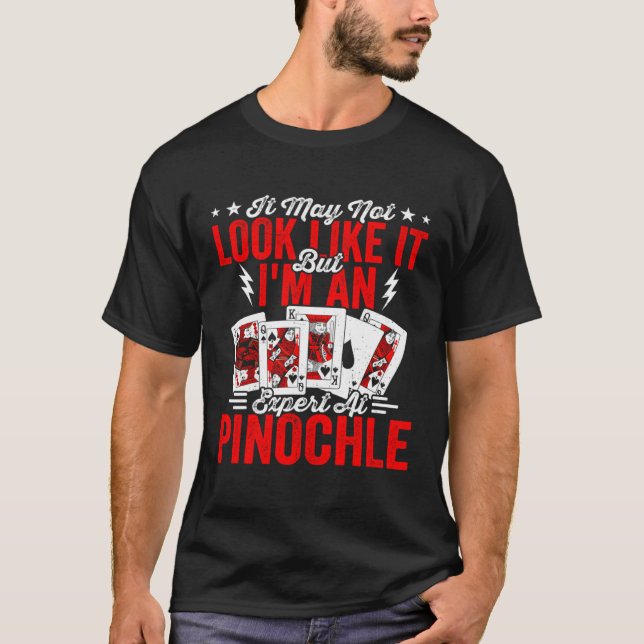 T-shirt Expert Pinochle Players Casino Card Game Pinochle  (Devant)